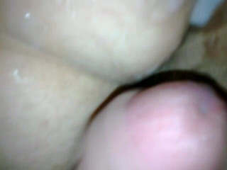 Cum on Ripped Pantyhose and Hairy Ass