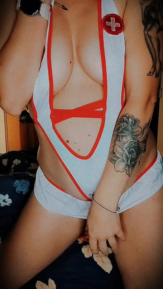 Hot MILF Plays with Herself in Doctor Lingerie