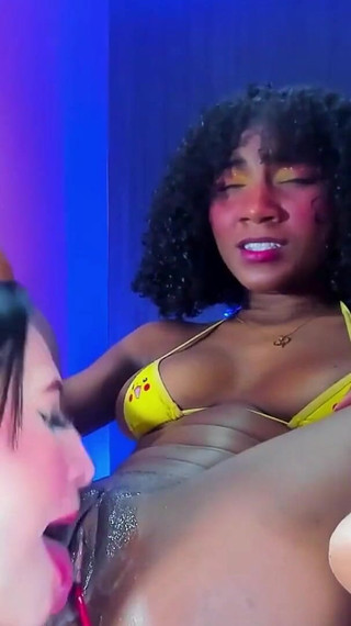 Horny Lesbians Lick the Pussy of Their Brunette Best Friend