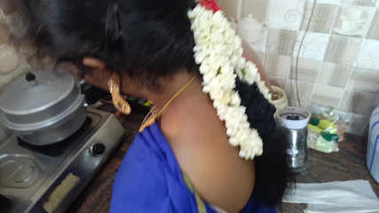 Housewife and Maid Threesome in Kitchen 1