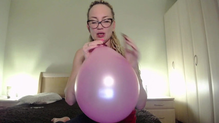 Blow to Pop Small Pink Balloon