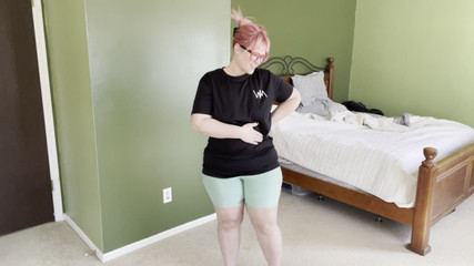 Gorgeous BBW Strips Naked and Jiggles Her Fat Ass Before Counting You Down to Cum