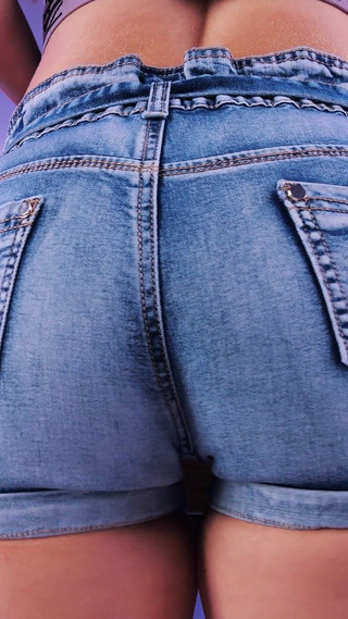 36-my Denim Shorts on My Round Butt Will Drive You Crazy! *4k 60fps