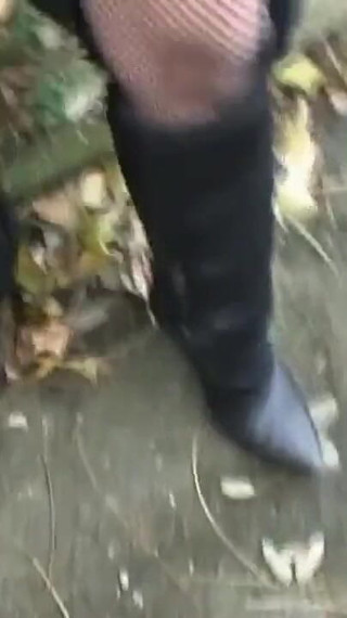 Exhibitionist milfs please a man by sucking his cock outdoors