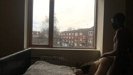 Slut Fucking BBC by the Window for Everyone to See