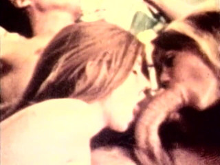 Two blonde vintage beauty share the big cock