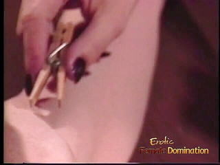 Redhead lezdom spanking and covering her submissive with wax