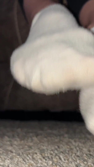 Ripped Sock Fetish Wiggling Toes POV