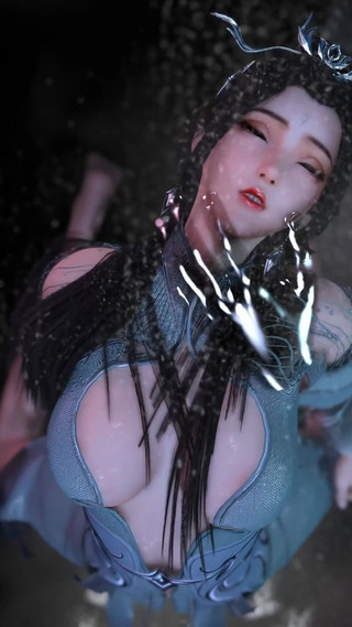 3D Cute Cosplay Babe Wearing Sexy Dress Got Fucked by Big Dildo