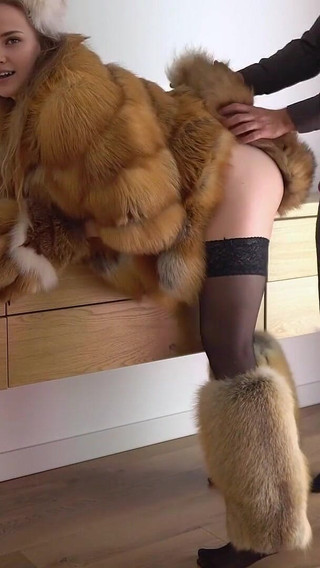 Crazy Furry Sex! Fur Coat, Furry Anal Plug and a Dog Mask! Cat Dog Roleplay