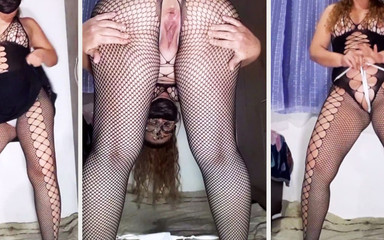 Undressing, Black Skirt and Bodysuit