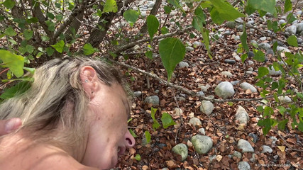 Hot and busty wife Luna ass fucked outdoors