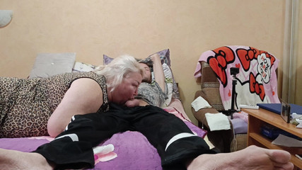 Unexpected Deep Blowjob From Stepmom with Cum in Mouth and Swallowing