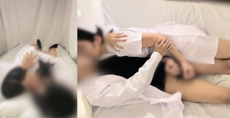#123 Rookie Nurse Has Sex with a Doctor at Night Shift, Couldn't Stand the Pleasure Next to the Patient