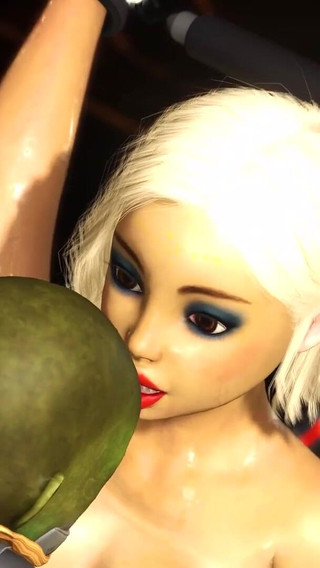 Hot sex with alien. A sexy blonde has crazy fuck with a green alien in a spaceship