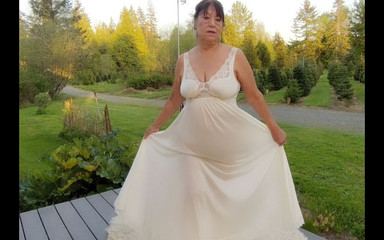 Masturbating and Fingering While Wearing My Beautiful White Nightgown and Wishing Someone Was Fucking Me Hard!