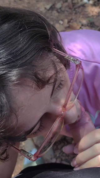 Latina Teen Gives a Blowjob in the Woods