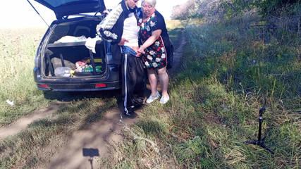 Stepmom Holds My Dick While I Pee and Then Does Blowjob