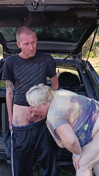 In the Park, I Fuck My Stepmom in Her Pussy Doggy Style, Then in Her Mouth and Cum Twice in a Minute