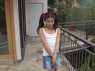 Small breast Asian babysitter seduces then fucks horny old man in bed