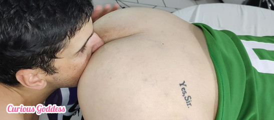 Curious Goddess - MILF wearing celtic sneakers t-shirt dildo in hairy pussy licking ass fucking missionary squirt cum part 2