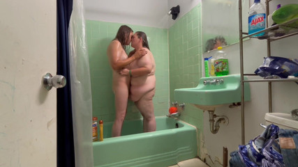 Two Hot Girls Taking Soapy Shower Together Soaping Eachother up Getting Nasty Together