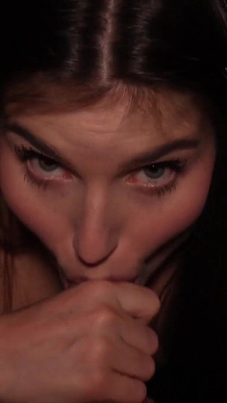 Night POV Blowjob From a Hot Brunette