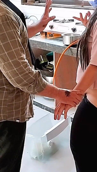 Seeing the Big Ass of the New Maid the Owner Got Excited and Fucked the Maid