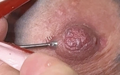 MILF Changes Her Nipple Piercing - Intimate, Confident & Captivating!