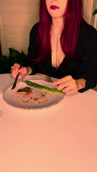 Dinner with You. Steak with Asparagus