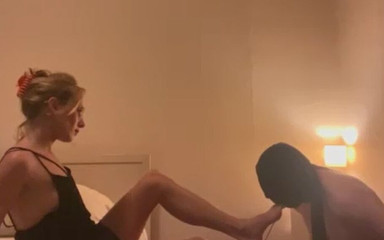 He Worships My Feet and Get Spanked