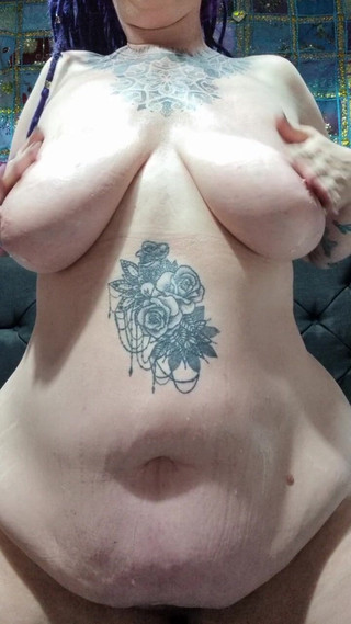 BBW MILF Big Tits and Big Belly