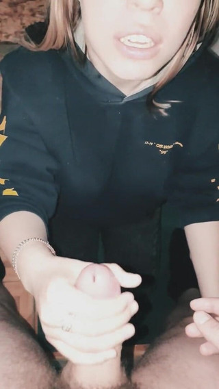 Smoking Blonde Teen Sucks Cock and Swallows Mouthful of Cum