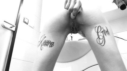 Vibrator in tight asshole