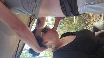 Outdoor Hardcore Blowjob Hiding