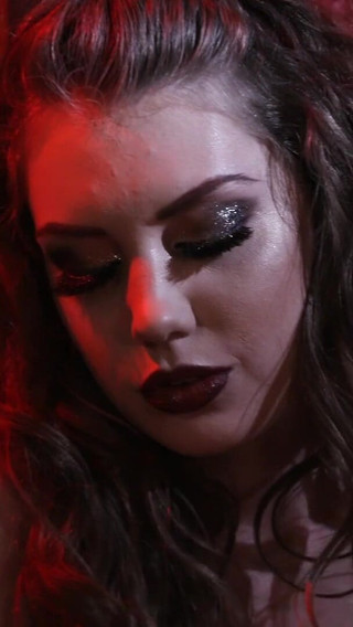 Super sexy brunette is pleasuring herself