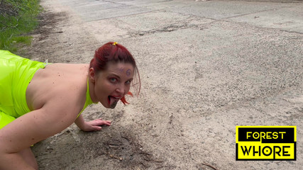 Pig 6 Humiliates Herself in the Forest and Eats Dirt