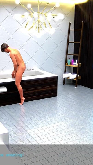 Fucking Stepmom's Thighs - Measuring My Cum #4 Porn Game Gameplay