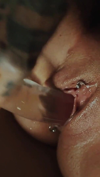 Mature with Long Nails and Pierced Pussy Masturbates and Makes Herself with Dildo and Vibrator