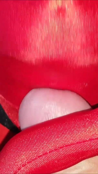 Zentai Deadpool girl costume blowjob