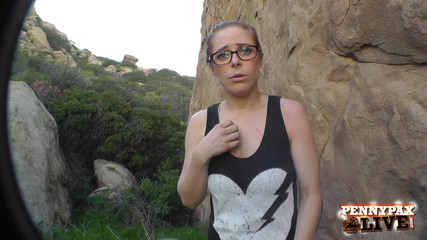 Penny Pax Busted Outdoors Tresspassing Gives BJ!