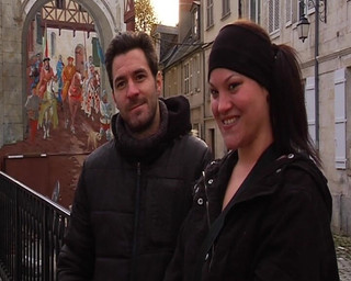 Nasty French Girl Gets Fucked Hard in a Public Threesome