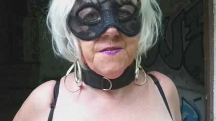 BBW German Granny Outdoor Mask Games.