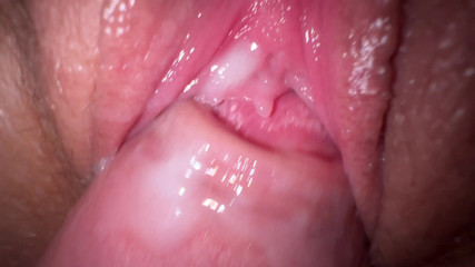 Close up fuck with teen stepsister, tight creamy pussy