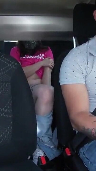 Beautiful Young Girl Masturbates Inside My Uber and Does Not Realize That I Am Recording Her