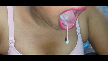 Cum in Mouth Indian Housewife Blowjob