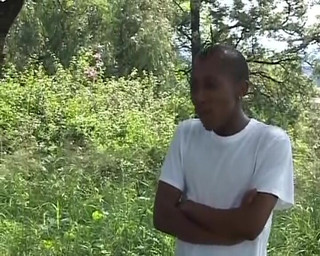 Black BDSM German Subject Used by Two Guys Outdoor
