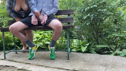 Mother-in-law Loves to Flash Her Natural Tits and Jerk off Her Son-in-law's Dick