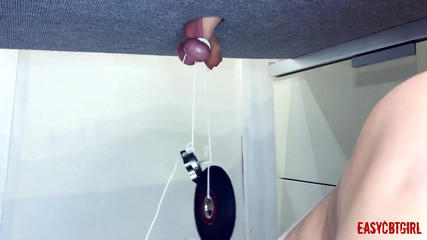 Mistress Tied Weights to the Balls of Her Easycbtgirl