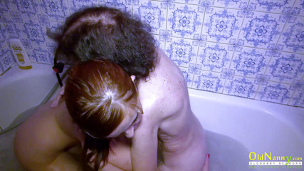 Old Nanny - Old lady Veronika takes a bath